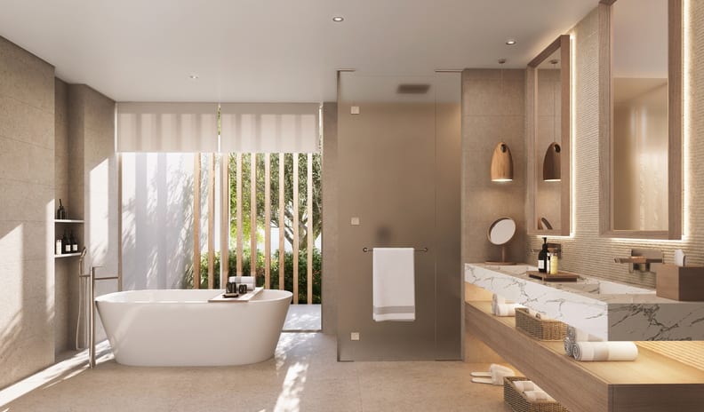 Deluxe Three Bedroom Suite Partial Sea View with Private Pool, Bathroom